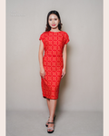 Batik-Inspired Kosoi Dress - Nantuapan Red