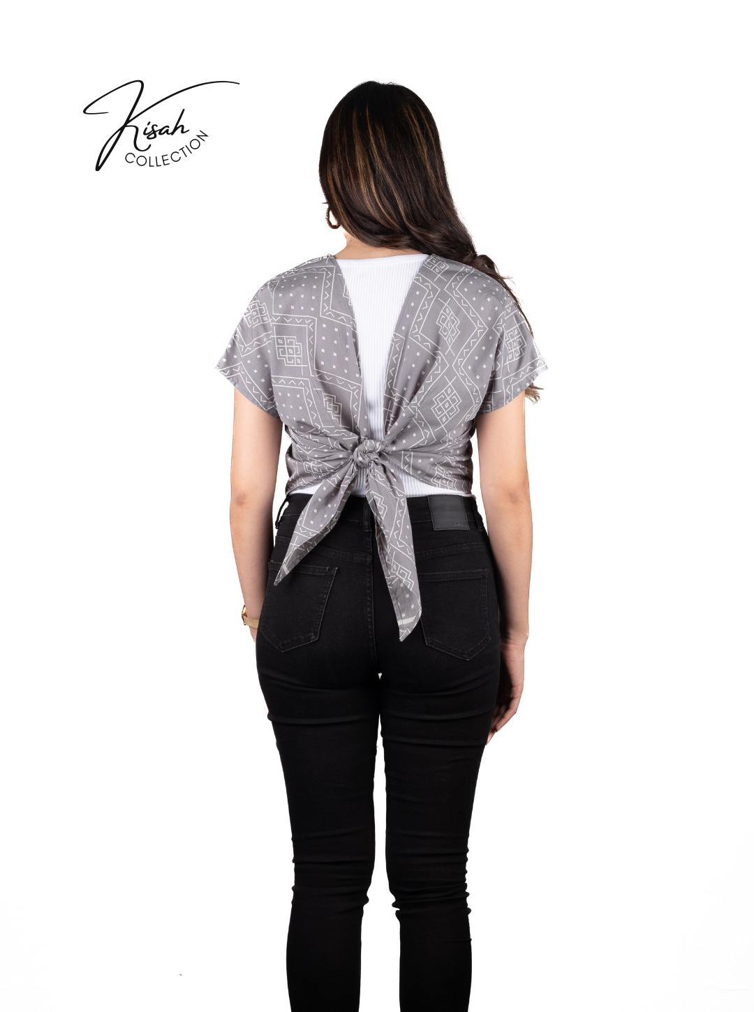 Women's Cropped Wrap - Binonduk Grey