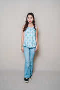 Women’s Sleeveless Top - Kandavai Denim Blue