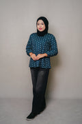Modest Long Sleeve Blouse - Sopuan Navy