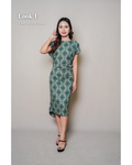 Batik-Inspired Kosoi Dress - Kandavai Forest Green