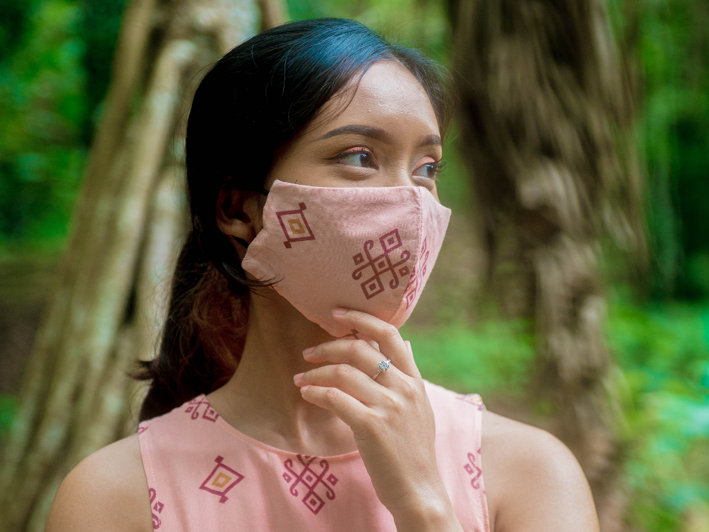 Non-Pleated Face Mask - Sandai Pink